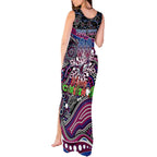 Merry Christmas Manly Warringah Sea Eagles Tank Maxi Dress Aboriginal Santa Rugby Mascot - Silvertails