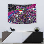 Merry Christmas Manly Warringah Sea Eagles Tapestry Aboriginal Santa Rugby Mascot - Silvertails