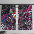 Merry Christmas Manly Warringah Sea Eagles Window Curtain Aboriginal Santa Rugby Mascot - Silvertails