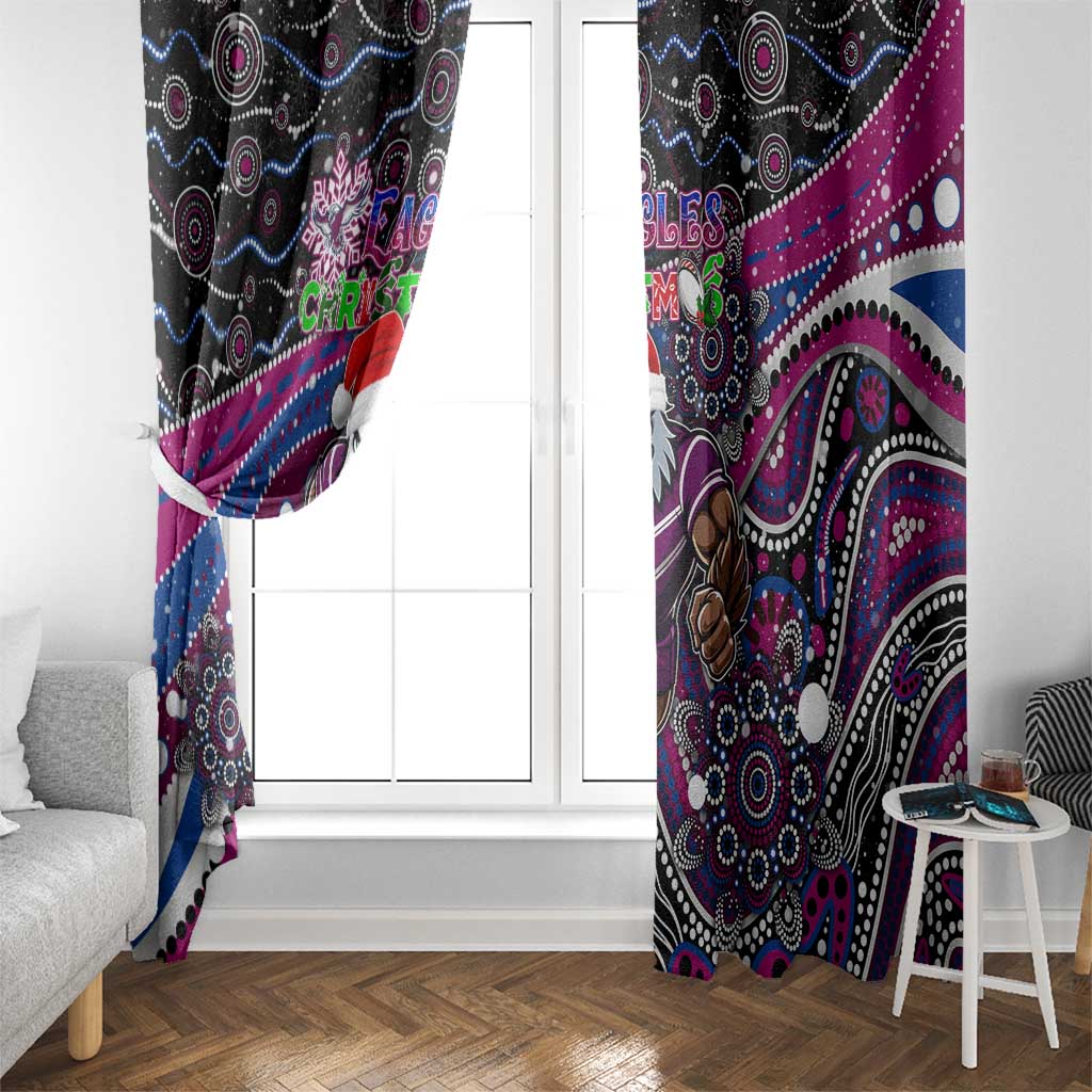 Merry Christmas Manly Warringah Sea Eagles Window Curtain Aboriginal Santa Rugby Mascot - Silvertails