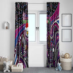 Merry Christmas Manly Warringah Sea Eagles Window Curtain Aboriginal Santa Rugby Mascot - Silvertails