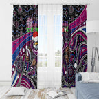 Merry Christmas Manly Warringah Sea Eagles Window Curtain Aboriginal Santa Rugby Mascot - Silvertails