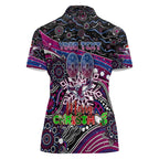 Merry Christmas Manly Warringah Sea Eagles Women Polo Shirt Aboriginal Santa Rugby Mascot - Silvertails