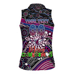 Merry Christmas Manly Warringah Sea Eagles Women Sleeveless Polo Shirt Aboriginal Santa Rugby Mascot - Silvertails