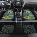 Merry Christmas Gold Coast Titans Car Mats Aboriginal Santa Rugby Mascot - Light Blue