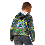 Merry Christmas Gold Coast Titans Kid Hoodie Aboriginal Santa Rugby Mascot - Light Blue