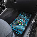 Merry Christmas Sharks Car Mats Aboriginal Santa Rugby Mascot - Cronulla Sutherland