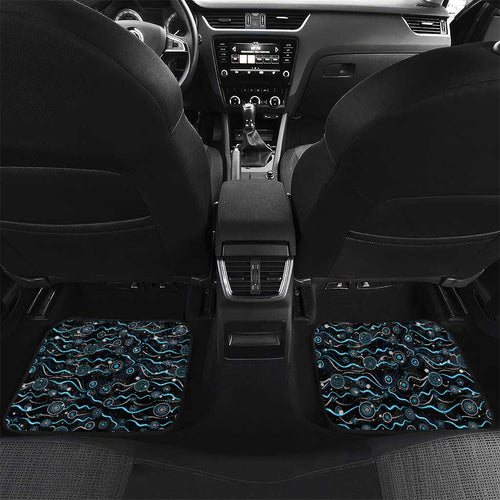 Merry Christmas Sharks Car Mats Aboriginal Santa Rugby Mascot - Cronulla Sutherland