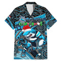 Merry Christmas Sharks Family Matching Mermaid Dress and Hawaiian Shirt Aboriginal Santa Rugby Mascot - Cronulla Sutherland