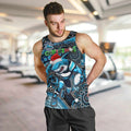 Merry Christmas Sharks Men Tank Top Aboriginal Santa Rugby Mascot - Cronulla Sutherland