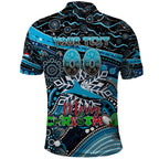 Merry Christmas Sharks Polo Shirt Aboriginal Santa Rugby Mascot - Cronulla Sutherland