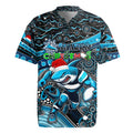Merry Christmas Sharks Rugby Jersey Aboriginal Santa Rugby Mascot - Cronulla Sutherland