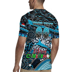 Merry Christmas Sharks Rugby Jersey Aboriginal Santa Rugby Mascot - Cronulla Sutherland