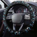 Merry Christmas Sharks Steering Wheel Cover Aboriginal Santa Rugby Mascot - Cronulla Sutherland