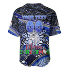 Merry Christmas Bulldogs Baseball Jersey Aboriginal Santa Rugby Mascot - Canterbury Bankstown