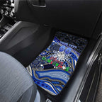 Merry Christmas Bulldogs Car Mats Aboriginal Santa Rugby Mascot - Canterbury Bankstown