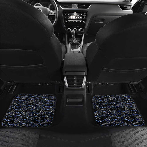 Merry Christmas Bulldogs Car Mats Aboriginal Santa Rugby Mascot - Canterbury Bankstown