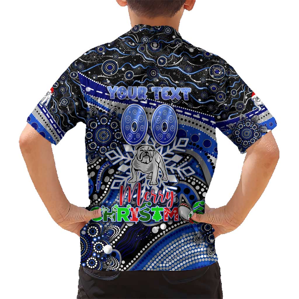 Merry Christmas Bulldogs Hawaiian Shirt Aboriginal Santa Rugby Mascot - Canterbury Bankstown