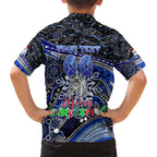 Merry Christmas Bulldogs Hawaiian Shirt Aboriginal Santa Rugby Mascot - Canterbury Bankstown