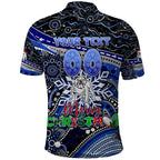 Merry Christmas Bulldogs Polo Shirt Aboriginal Santa Rugby Mascot - Canterbury Bankstown