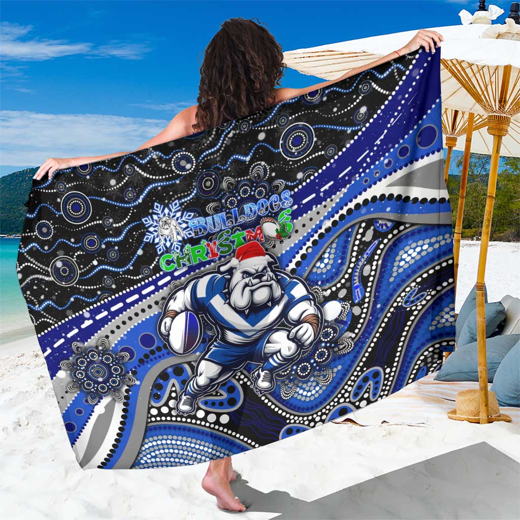 Merry Christmas Bulldogs Sarong Aboriginal Santa Rugby Mascot - Canterbury Bankstown