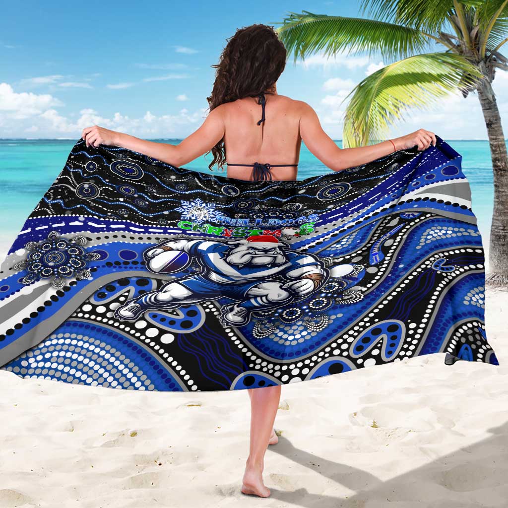 Merry Christmas Bulldogs Sarong Aboriginal Santa Rugby Mascot - Canterbury Bankstown