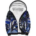 Merry Christmas Bulldogs Sherpa Hoodie Aboriginal Santa Rugby Mascot - Canterbury Bankstown