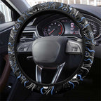 Merry Christmas Bulldogs Steering Wheel Cover Aboriginal Santa Rugby Mascot - Canterbury Bankstown