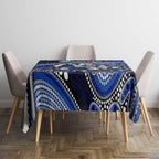 Merry Christmas Bulldogs Tablecloth Aboriginal Santa Rugby Mascot - Canterbury Bankstown