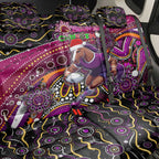 Merry Christmas Broncos Back Car Seat Cover Aboriginal Santa Rugby Mascot - Brisbane