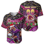 Merry Christmas Broncos Baseball Jersey Aboriginal Santa Rugby Mascot - Brisbane