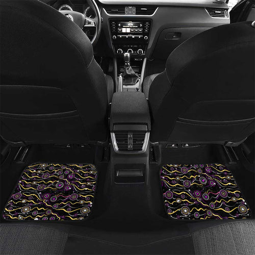 Merry Christmas Broncos Car Mats Aboriginal Santa Rugby Mascot - Brisbane