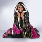 Merry Christmas Broncos Hooded Blanket Aboriginal Santa Rugby Mascot - Brisbane