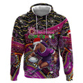 Merry Christmas Broncos Hoodie Aboriginal Santa Rugby Mascot - Brisbane