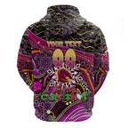 Merry Christmas Broncos Hoodie Aboriginal Santa Rugby Mascot - Brisbane