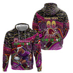 Merry Christmas Broncos Hoodie Aboriginal Santa Rugby Mascot - Brisbane