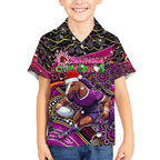 Merry Christmas Broncos Kid Hawaiian Shirt Aboriginal Santa Rugby Mascot - Brisbane