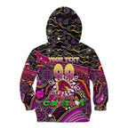 Merry Christmas Broncos Kid Hoodie Aboriginal Santa Rugby Mascot - Brisbane