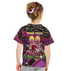 Merry Christmas Broncos Kid T Shirt Aboriginal Santa Rugby Mascot - Brisbane