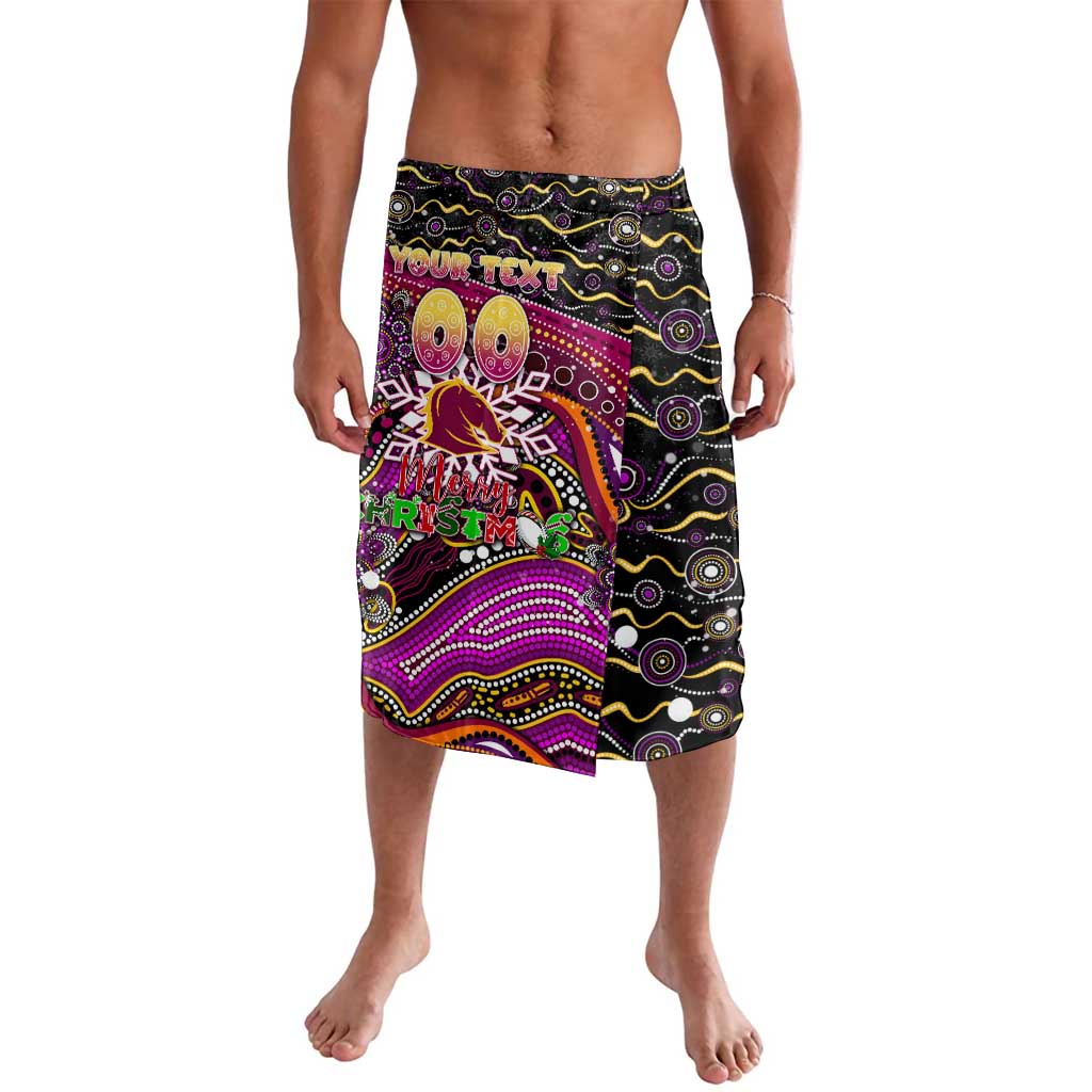 Merry Christmas Broncos Lavalava Aboriginal Santa Rugby Mascot - Brisbane