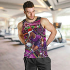 Merry Christmas Broncos Men Tank Top Aboriginal Santa Rugby Mascot - Brisbane