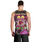 Merry Christmas Broncos Men Tank Top Aboriginal Santa Rugby Mascot - Brisbane