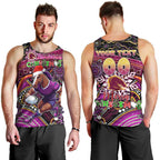 Merry Christmas Broncos Men Tank Top Aboriginal Santa Rugby Mascot - Brisbane