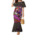Merry Christmas Broncos Mermaid Dress Aboriginal Santa Rugby Mascot - Brisbane
