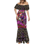 Merry Christmas Broncos Mermaid Dress Aboriginal Santa Rugby Mascot - Brisbane
