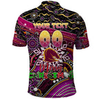 Merry Christmas Broncos Polo Shirt Aboriginal Santa Rugby Mascot - Brisbane