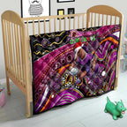 Merry Christmas Broncos Quilt Aboriginal Santa Rugby Mascot - Brisbane