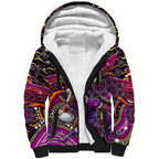 Merry Christmas Broncos Sherpa Hoodie Aboriginal Santa Rugby Mascot - Brisbane