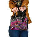 Merry Christmas Broncos Shoulder Handbag Aboriginal Santa Rugby Mascot - Brisbane