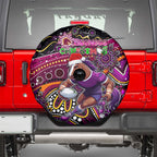 Merry Christmas Broncos Spare Tire Cover Aboriginal Santa Rugby Mascot - Brisbane
